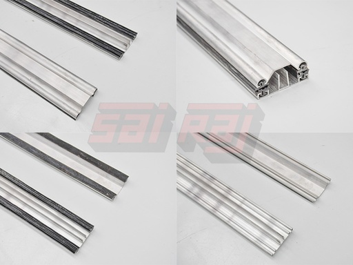 [DECO-ALM-TP/BTRUB] ALUMINIUM TOP AND BOTTOM CONNECTORS WITH RUBBER