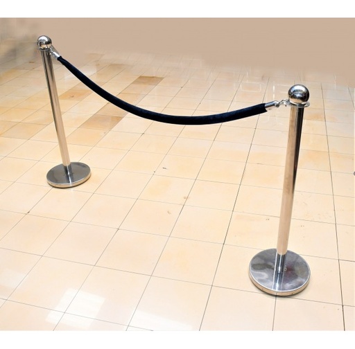 Stainless Steel Queue Stands C/w Rope or Belt Option Complete Set