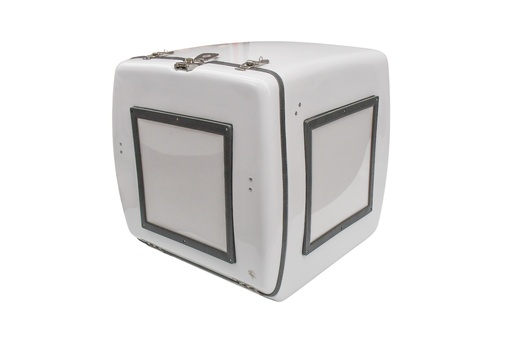 [SR-FRP01 RED-SMALL] FRP LED Motorcycle Food Delivery Box (520x500x515mm)