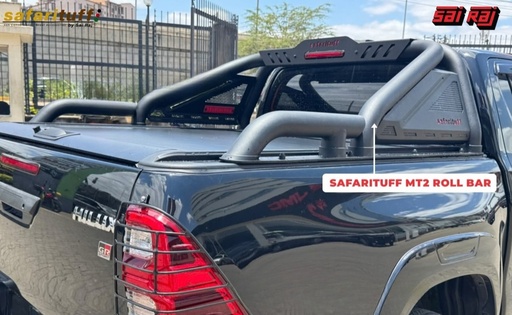 [PW05118302] Safarituff MT2 Roll Bar with Long Back Rail - Sand Black Powder Coated for Hilux Revo15-23 