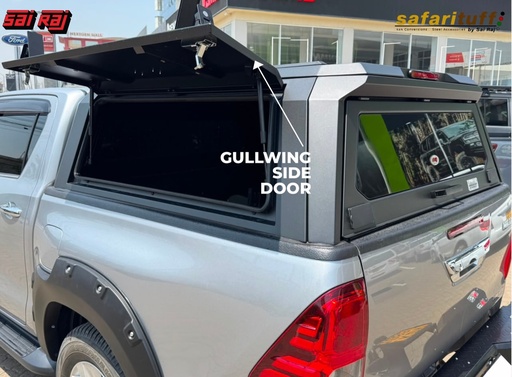 [PW06128801] Safarituff Stainless Steel Modular Canopy For Toyota Hilux Revo/Rocco 2015-2023 With Cab/Door Glass/Internal Light 