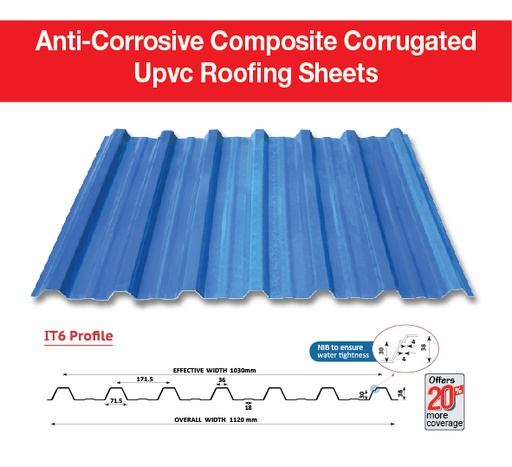 [DECO-COR-IT6-ASA] Decoroof IT6 Profile Sheets 2.5MM